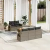 Image de vidaXL Salon de jardin 6 pcs avec coussins gris résine tressée3224450