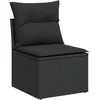 Image de Vidaxl Salon De Jardin 9 Pcs Avec Coussins Noir RÃ©sine TressÃ©e