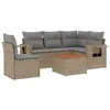Image de vidaXL Salon de jardin avec coussins 6 pcs beige résine tressée3224568