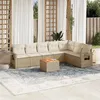 Image de vidaXL Salon de jardin avec coussins 8 pcs beige résine tressée3224595