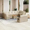 Image de vidaXL Salon de jardin avec coussins 13 pcs beige résine tressée3224798
