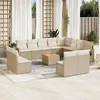Image de vidaXL Salon de jardin avec coussins 13 pcs beige résine tressée3224812