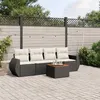 Image de vidaXL Salon de jardin 5 pcs avec coussins noir résine tressée