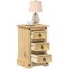 Image de vidaXL Vidaxl Table De Chevet Corona 35x32,5x58 Cm Bois De Pin Massif
