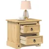 Image de vidaXL Vidaxl Table De Chevet Corona 53x39x50 Cm Bois De Pin Massif