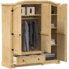 Image de vidaXL Vidaxl Garde-Robe Corona 151,5x52x170 Cm Bois De Pin Massif