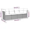 Image de vidaXL Salon de jardin avec coussins 4 pcs beige résine tressée3249067