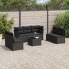 Image de Vidaxl Salon De Jardin 8 Pcs Avec Coussins Noir RÃ©sine TressÃ©e