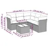 Image de vidaXL Salon de jardin avec coussins 6 pcs beige résine tressée3249467