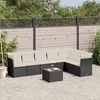 Image de Vidaxl Salon De Jardin 8 Pcs Avec Coussins Noir RÃ©sine TressÃ©e
