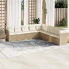 Image de vidaXL Salon de jardin avec coussins 9 pcs beige résine tressée3249617