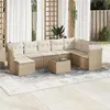 Image de vidaXL Salon de jardin avec coussins 9 pcs beige résine tressée3249897