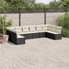 Image de vidaXL Salon de jardin 10 pcs avec coussins noir résine tressée