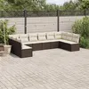 Image de vidaXL Salon de jardin 10 pcs avec coussins marron résine tressée3249932