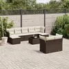 Image de vidaXL Salon de jardin 10 pcs avec coussins marron résine tressée3250162