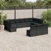 Image de Vidaxl Salon De Jardin Avec Coussins 13 Pcs Noir RÃ©sine TressÃ©e