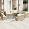 Image de Vidaxl Salon De Jardin Avec Coussins 13 Pcs Beige RÃ©sine TressÃ©e