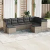 Image de Vidaxl Salon De Jardin 9 Pcs Avec Coussins Gris RÃ©sine TressÃ©e
