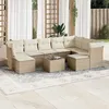 Image de Vidaxl Salon De Jardin Avec Coussins 10 Pcs Beige RÃ©sine TressÃ©e
