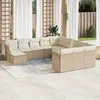 Image de Vidaxl Salon De Jardin Avec Coussins 12 Pcs Beige RÃ©sine TressÃ©e