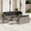 Image de vidaXL Salon de jardin avec coussins 13 pcs beige résine tressée