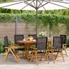 Image de Vidaxl Chaises Inclinables De Jardin Lot De 6 Noir Rotin Bois Massif