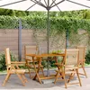 Image de vidaXL Chaises inclinables de jardin lot de 4 beige bois massif acacia3214535