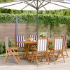 Image de vidaXL Chaises inclinables de jardin lot de 6 tissu et bois massif3214554