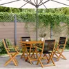 Image de Vidaxl Chaises De Jardin Pliantes Lot De 4 Noir Bois D'acacia Massif
