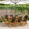 Image de vidaXL Vidaxl Chaises De Jardin Pliantes Lot De 8 Noir Bois D'acacia Massif