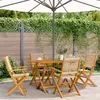Image de vidaXL Chaises de jardin pliantes lot de 4 beige bois d'acacia massif3214571