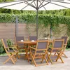 Image de vidaXL Chaises de jardin pliantes lot de 6 tissu et bois massif3214578