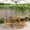 Image de Vidaxl Chaises De Jardin Pliantes Lot De 4 Noir Bois D'acacia Massif