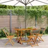 Image de vidaXL Chaises pliables de jardin 4 pcs gris bois d'acacia massif3214604