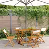 Image de vidaXL Chaises de jardin pliantes lot de 4 tissu et bois massif3214610
