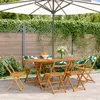 Image de vidaXL Chaises de jardin pliantes lot de 6 vert tissu et bois massif3214623