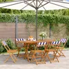 Image de vidaXL Chaises de jardin pliantes lot de 6 tissu et bois massif3214626