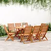 Image de vidaXL Chaises de jardin pliantes lot de 8 51x66x95 cm bois d'acacia3214473
