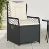 Image de vidaXL Chaises inclinables de jardin lot de 2 noir résine tressée368661