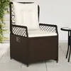 Image de vidaXL Chaises inclinables de jardin lot de 2 marron résine tressée368662