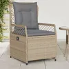 Image de vidaXL Chaises inclinables de jardin lot de 2 beige résine tressée368664