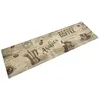 Image de vidaXL Tapis de cuisine lavable imprimÃ© cafÃ© marron 45x150 cm velours