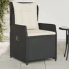 Image de vidaXL Chaises inclinables de jardin lot de 2 noir résine tressée368652