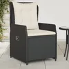 Image de Vidaxl Chaises Inclinables De Jardin Lot De 2 Noir RÃ©sine TressÃ©e