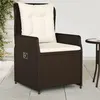 Image de vidaXL Chaises inclinables de jardin lot de 2 marron résine tressée368653