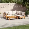 Image de Vidaxl Salon De Jardin Avec Coussins 4 Pcs Bois D'acacia Massif