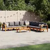 Image de vidaXL Salon de jardin avec coussins 6 pcs bois d'acacia solide3214867
