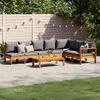 Image de vidaXL Salon de jardin avec coussins 5 pcs Bois d'acacia solide3214872