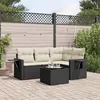 Image de vidaXL Salon de jardin 5 pcs avec coussins noir résine tressée
