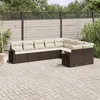 Image de Vidaxl Salon De Jardin Avec Coussins 9 Pcs Marron RÃ©sine TressÃ©e